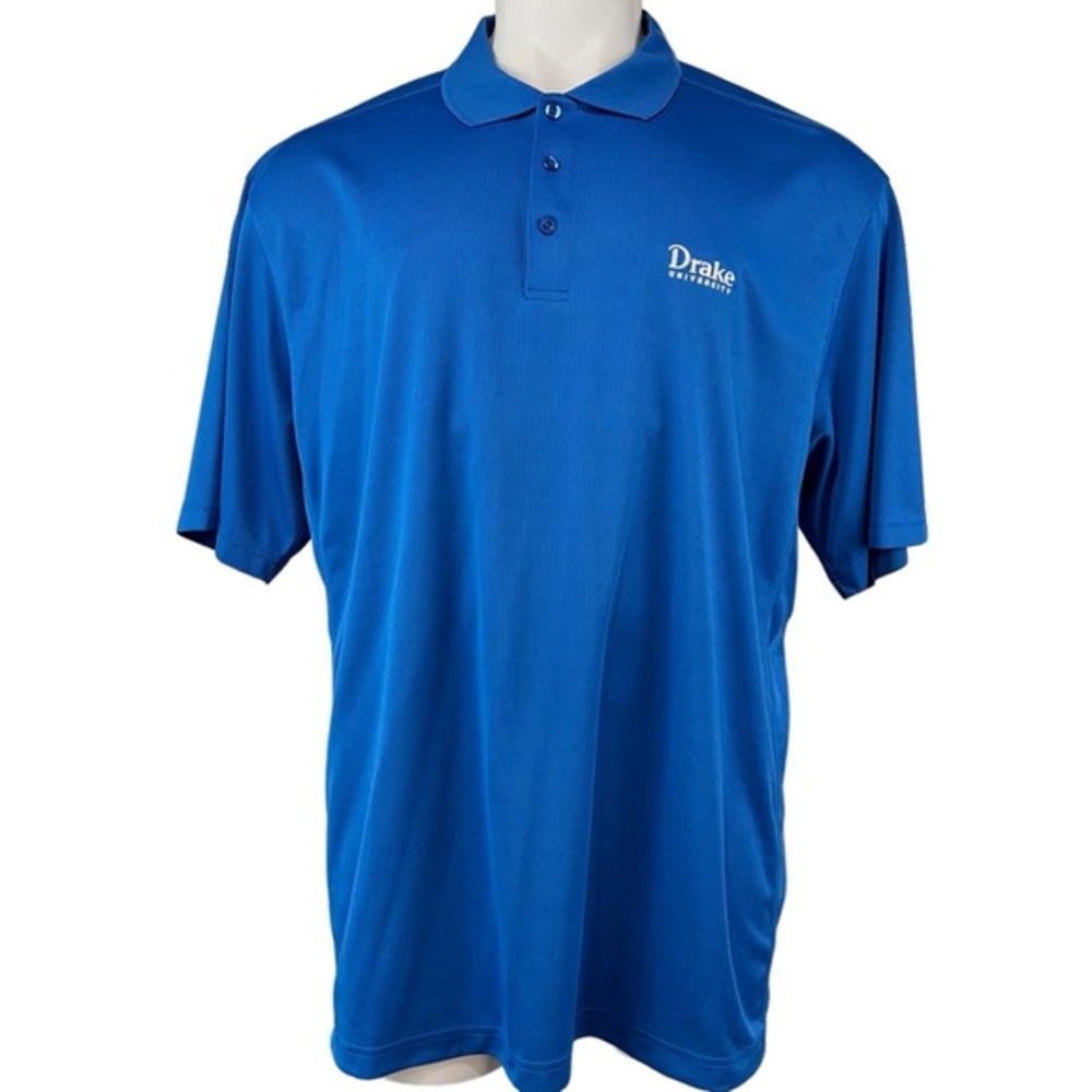 Clique Polo Shirt Mens 3XL Blue Drake Logo Breathable Polyester (648)